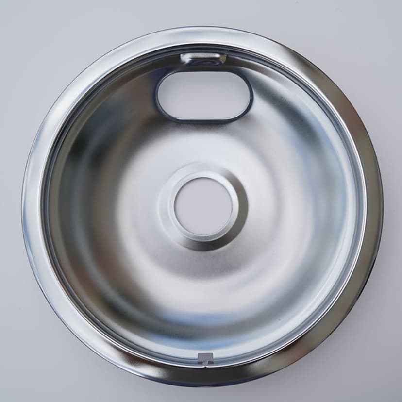 LQXZWJY 1 Pack Chrome Drip Pans, Compatible with Stove Top Drip Bowls. Stove Burner Drip Pans for Electric Stove Top-Thickening to Prevent Bending and Rust