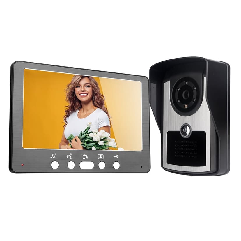 Intercom Smart WiFi Doorbell Video Intercom Doorbell with Camera Video Doorbell 7 inch LCD Screen Support Remote Unlock TUYA APP