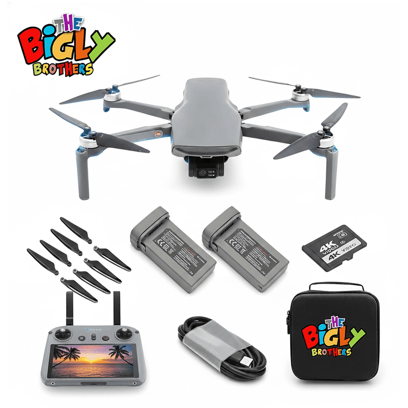 Walker Air Midnight Scrutinizer Elite FPV Drone, Built-in Screen Controller, 2 Batteries, 2 Remote Controllers, 48MP Camera, One-Key Return Home, Below 249g, Designed in Canada