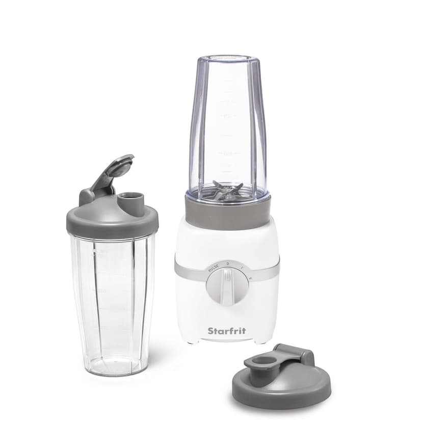 Starfrit Personal Blender 6PC Set, 300W, Stainless Steel Blade, 2 x 828 ml Cups, High Low and Pulse Modes, Perfect for Smoothies and Ice Crushing