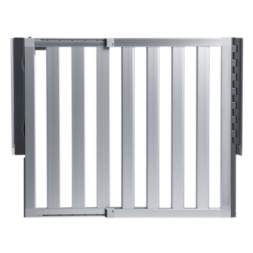Munchkin Loft Hardware Mounted Baby Gate for Stairs, Hallways and Doors, Extends 26.5"- 40" Wide, Silver Aluminum