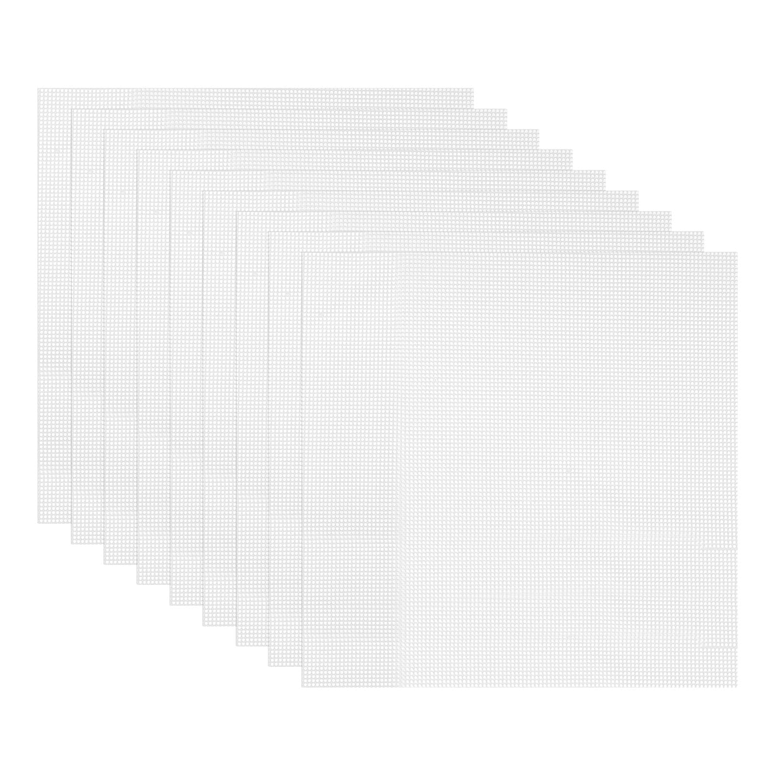 Unique Bargains 15.7 x 15.7" Silicone Dehydrator Sheet Non-Stick Reusable Fruit Dryer Mesh Mat for Food Dehydrator, White, 9 Pcs