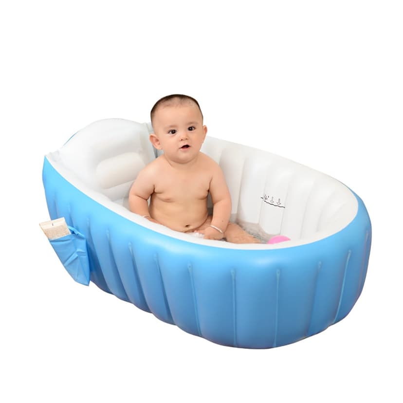 Bangcool Baby Inflatable Bathtub Thick Toddler Bathing Tub Mini Swimming Pool with Pocket