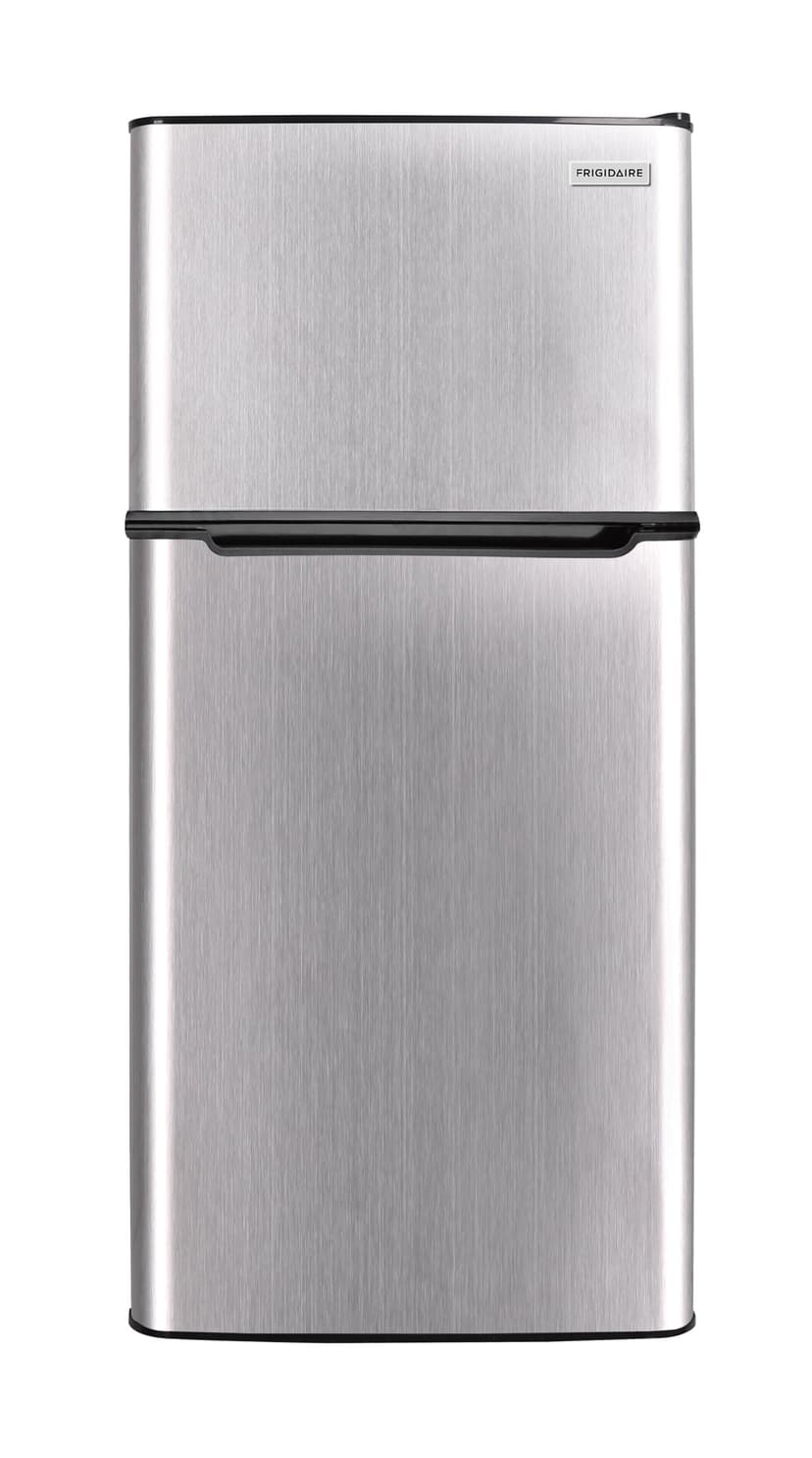 Frigidaire 4.5 Cu. ft. Compact Retro Refrigerator with Freezer Compartment, Platinum Mini Fridge for Bedroom, Dorm, Office, Apartment