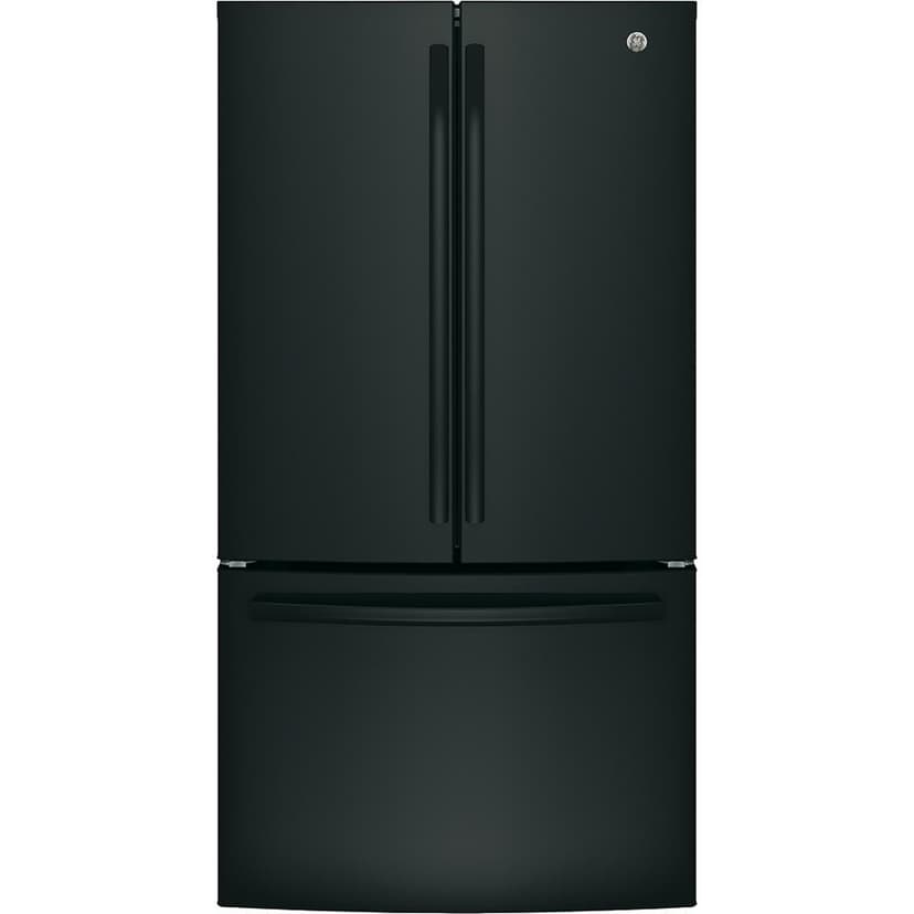 GE 26.7 Cu.Ft, French Door Refrigerator Black- GNE27JGMBB