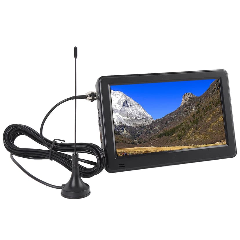 LED Pocket Digital Television, Sensitive Tuner 6 Inch Portable TV FM Radio with Remote Control for Camping