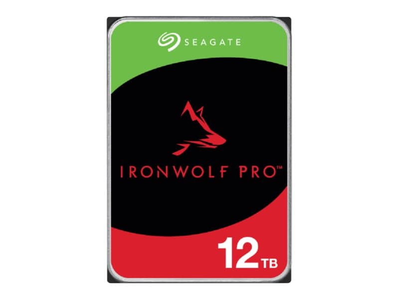 Seagate IronWolf Pro ST12000NT001 - Hard drive - 12 TB - internal - 3.5" - SATA 6Gb/s - 7200 rpm - buffer: 256 MB - with 3 years Seagate Rescue Data Recovery