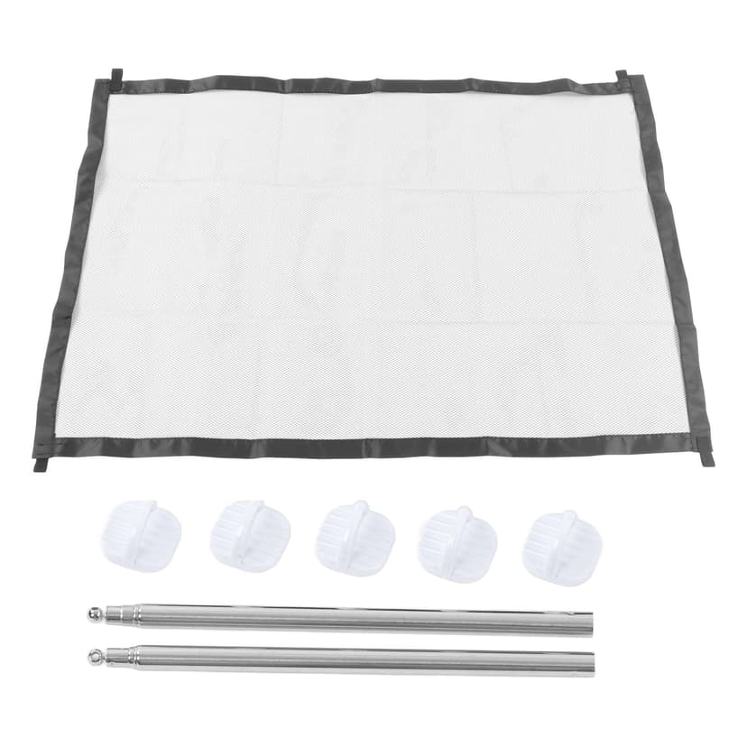 Baby Mesh Gate, Folding Safe Enclosure Retractable Protective Baby Gate With 5 Hooks For Doorways