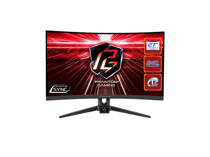 ASRock Phantom PG27F15RS1A 27" FHD 1920 x 1080 240 Hz (144Hz and higher) Adaptive Sync Built-in Speakers Curved Gaming Monitor