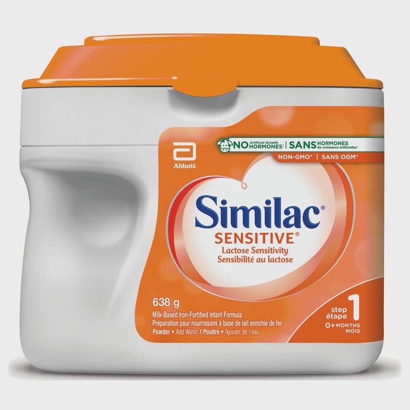 Similac Sensitive Baby Formula, Non-GMO Lactose Sensitivity Baby Formula, 0+ Months, 638 grams