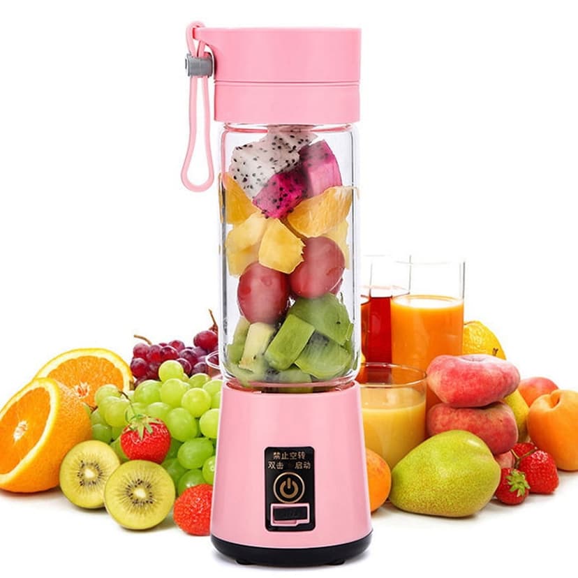Personal Blender On the Go for Shakes and Smoothies with USB Rechargeable, 380ml,1pc,pink
