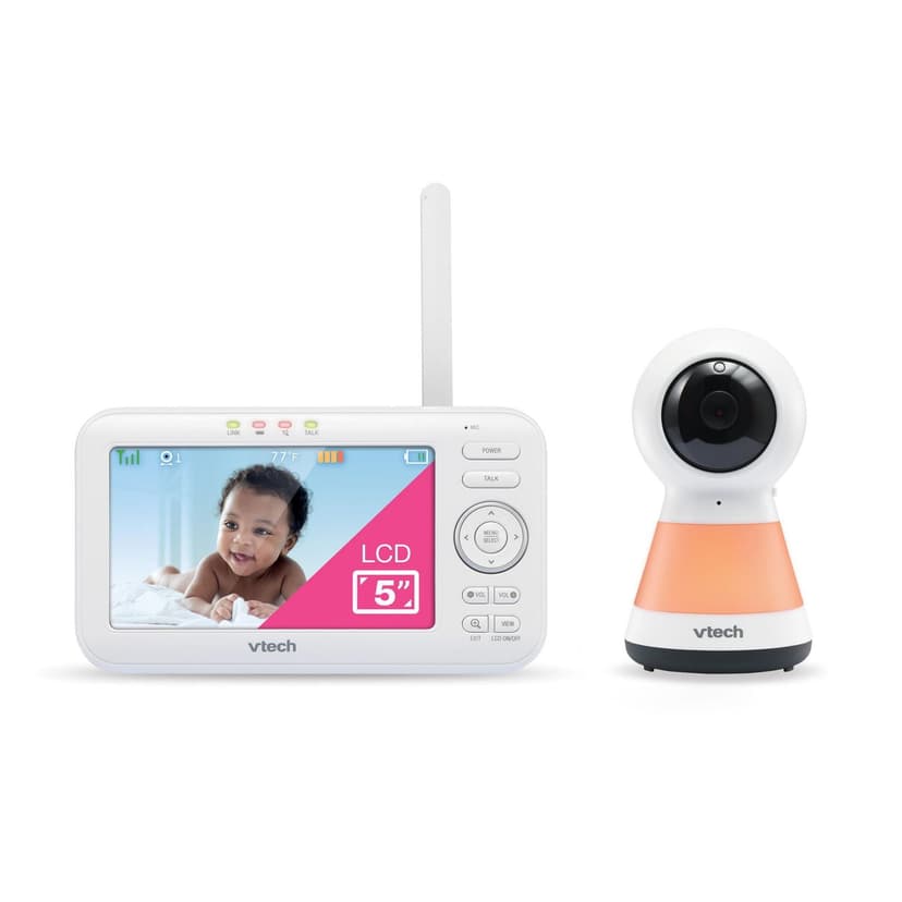 VTech VM5255 5” Digital Video Baby Monitor with Pan Scan and Night Light (White)