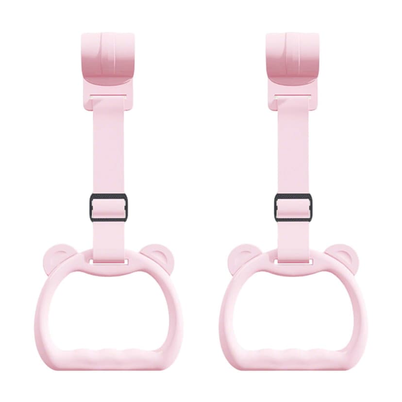 HILABEE Kids Playpen Pull up Rings Early Development Universal Walking Training Tool Pink