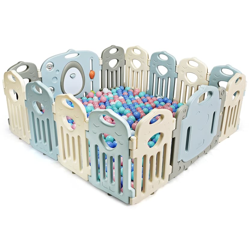 Patiojoy 14 Panel Baby Playpen Folding Kids' Safety Activity Center