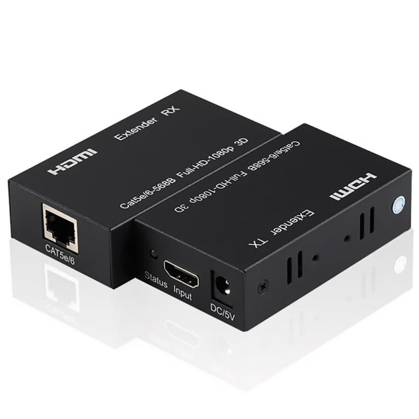 60m HDMI Extender Over CAT5e/6 1080p Support for Long-Distance AV Installations