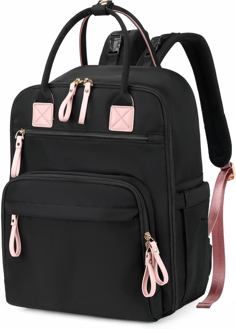TEMOGU-18 Pockets Diaper Bag Backpack with Waterproof Pockets and Stroller Buckle, Convertible Tote Bag