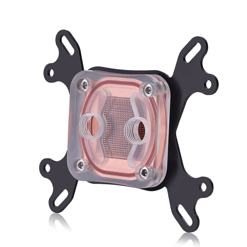 Qiilu Computer PC CPU Water Cooling Block Waterblock Liquid Cooler 50mm Copper Base for Intel / AMD, cpu waterblock , cpu cooler