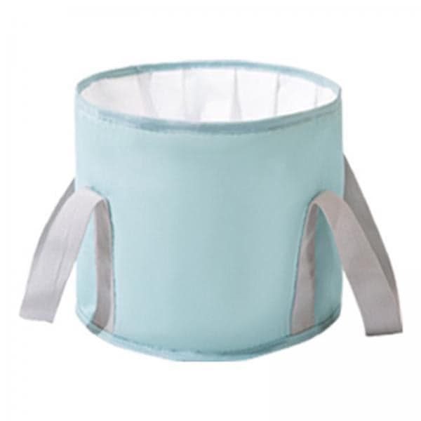 Siruishop 2xFoldable Basin Washbasin with Handle Bath Bag Foot Soaking Bag for Gardening Blue