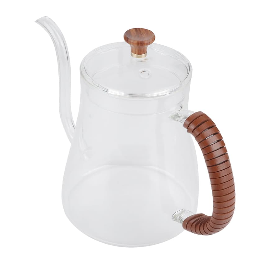 600ML Coffee Kettle Thickened, Gooseneck Kettle, Pour Over Kettle Pour Over Coffee Kettle Gooseneck Kettle Glass Gooseneck Pot Tea Pour Over Kettle Coffee Dripper Household