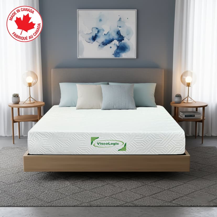 ViscoLogic 6 Inch Twin Mattress Made in Canada Pressure Relieving Premium Foam Medium Firm Mattress Perfect for Adults, Kids, Bunk Bed CertiPUR-US®