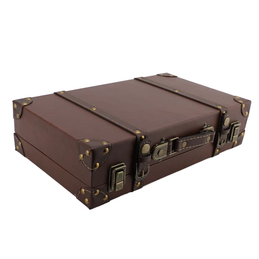 Vintage Suitcase, Vintage Luggage Trunk Antique Sturdy Lock Decorative for Decoration