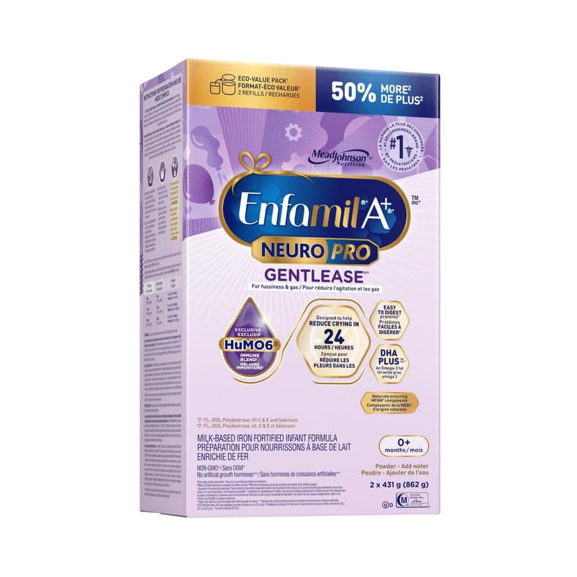NeuroPro™ Gentlease, Baby Formula, Infant Formula, 0-12 months, Powder Refill 862g