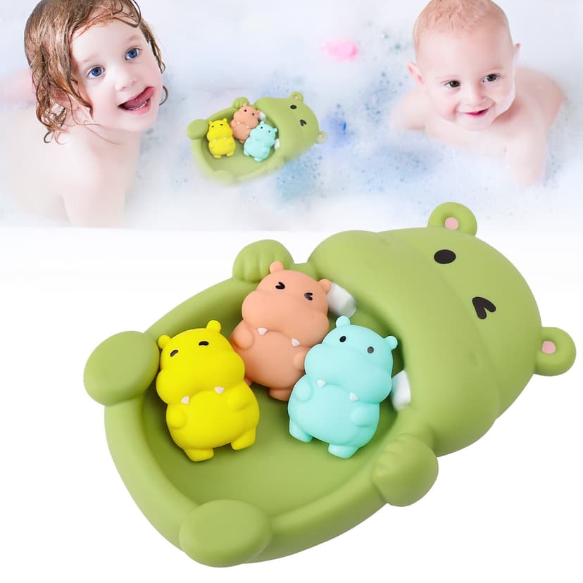 Hearth & Gear Bath Toys For Kids Animal Shower Toys Soft Rubber Bathtub Play Set Bath Entertainment For Toddlers And Children Baby Bath Seats for Sitting up in The Tub Baby Bath Book Numbers for Boys