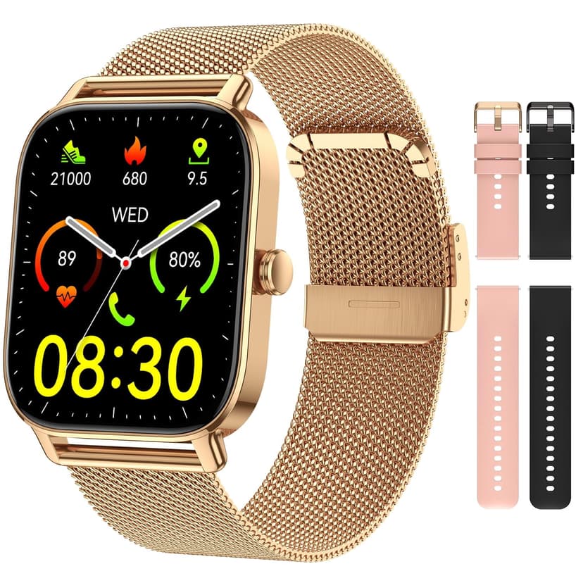 Smart Watch for Women Men Fitness: Waterproof Make Answer Call Digital Mens Watches Running Pedometer Smartwatch for Android Phone iPhone Samsung Com