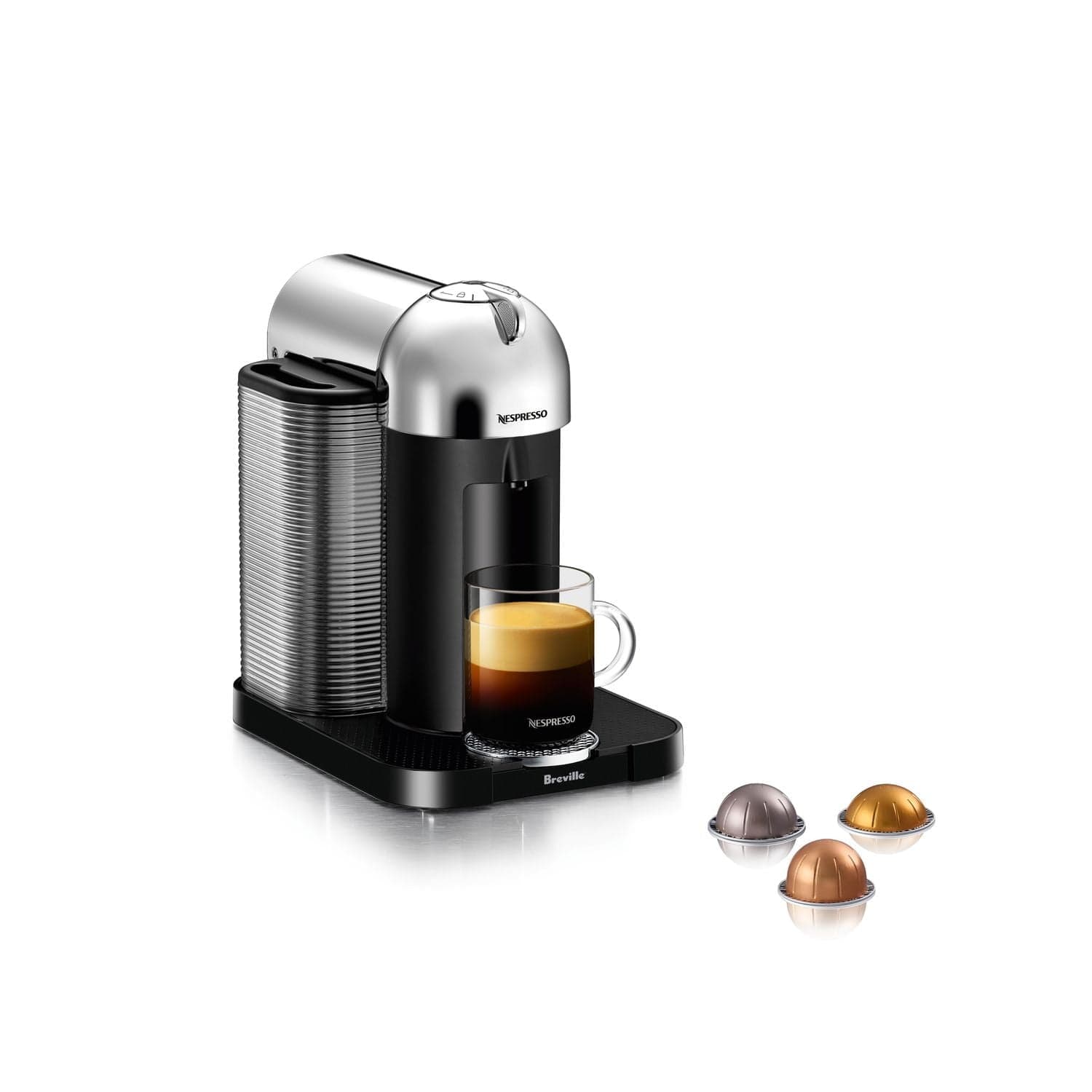 Nespresso Vertuo Coffee and Espresso Machine by Breville, Chrome