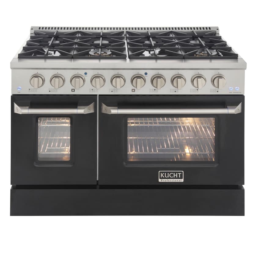 KUCHT Professional 48-in Natural Gas Range with 8 Burners Grill/Griddle and Convection Oven