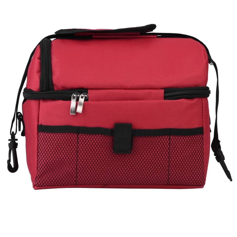 Double Layer Hot Cold Mummy Baby Breastmilk Cooler Bag Bottles Food Storage Wine Red