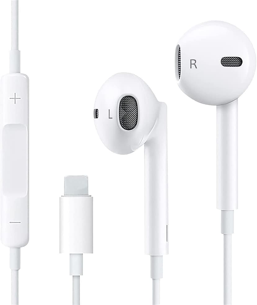 Headphones for iPhone in-Ear Earphones HiFi Stereo Sound Noise Cancelling Wired Earbuds Built in Microphone