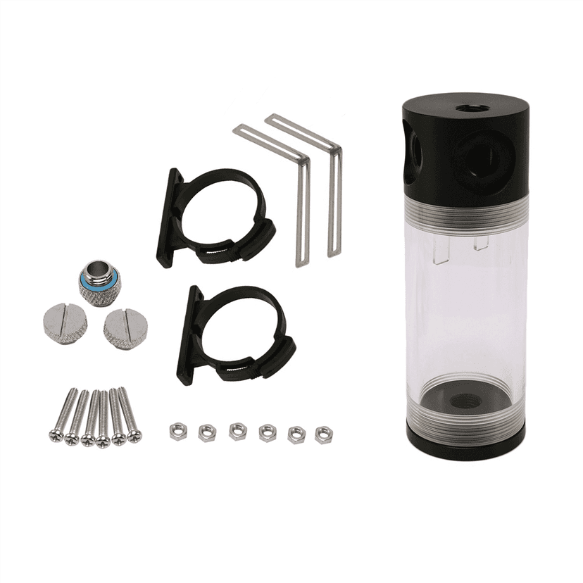 2X Acrylic Cylinder Reservoir Water Tank G1/4 50mm x 140mm for Pc Liquid Cooling Water Cooling Kit for Computer Cpu