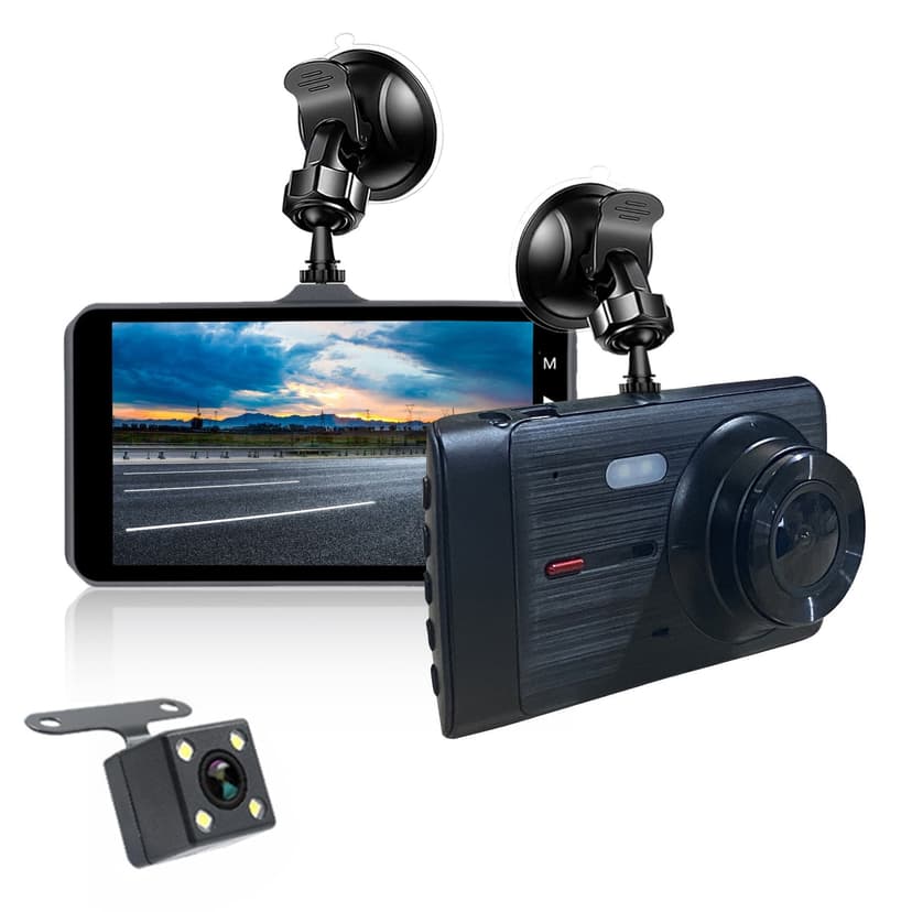 LSLJS Dash Cam 1080P for Cars 4 Inch Dashcam with Super Night Vision 170' Wide Angle Dashboard Cam Recorder Loop Recording Parking Monitor Motion Detection, Cam Recorder