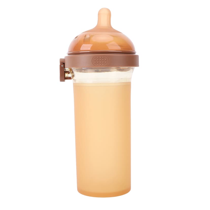 Baby Milk Bottle, Silicone PPSU 240ml Baby Bottle Flip Cap Slow Flow for 0 To 3 Months for Travel