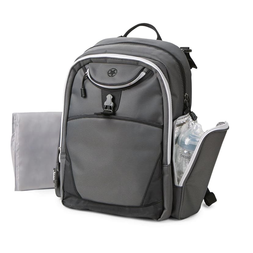 Jeep Adventurers Backpack Diaper Bag - Grey/Black, for Newborn +