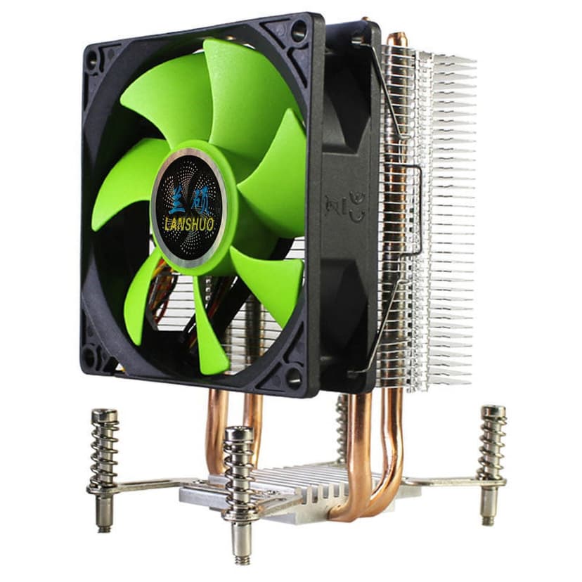CPU Cooler 2 Heat Pipes Ultra Quiet Cooler Fan CPU Radiator for LGA 2011 X79 X99 X299 (3Pin Single Fan),1 * CPU Radiator,dark green