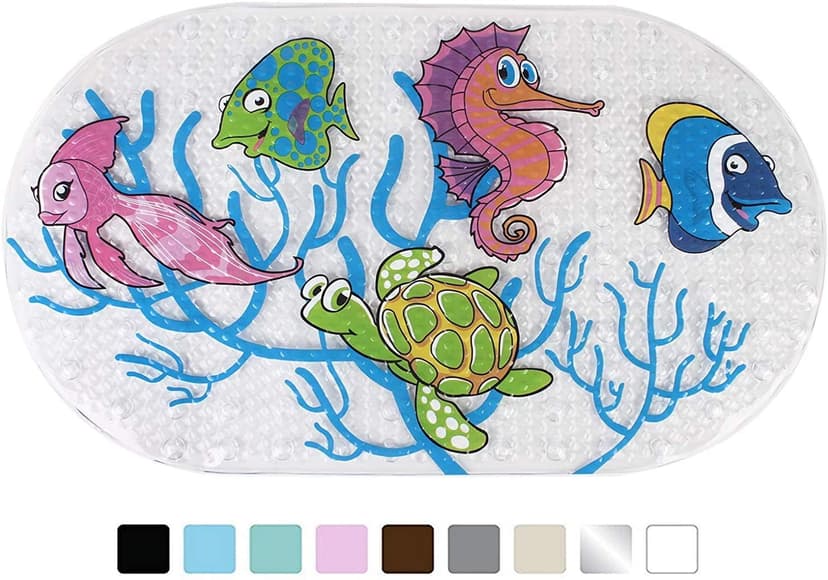 Bath Mat Bathtub Insert Baby Bath Mat Ocean Suckers Plastic Non-Slip Mat Nice Look Anti-Slip Bath Mat