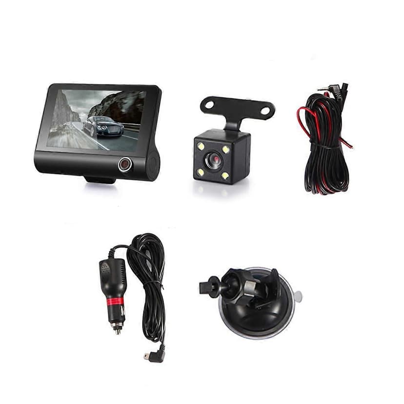 Car DVR Dashcam Dash Camera HD Screen 1080P 3 Lens Video Recorder
