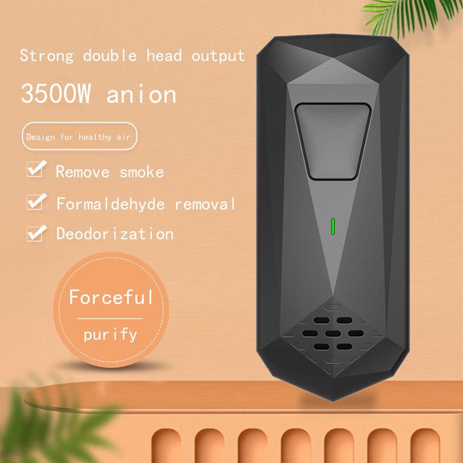 PEONAVET air purifier Plug-in Negative Purifier,3500W, Negative Home Purifier