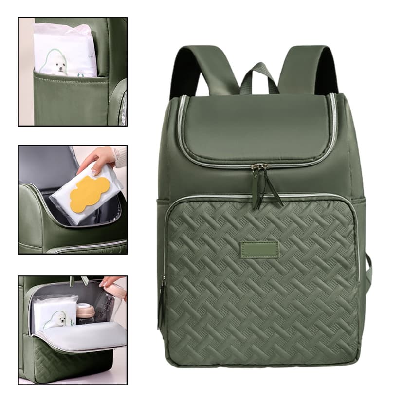ZZkhGO Large Capacity Mom Portable Bag Baby Supplies Thermal Insulation, Multi-pocket Picnic Travel Backpack, Adjustable Strap For Women Parents Outdoor Activity