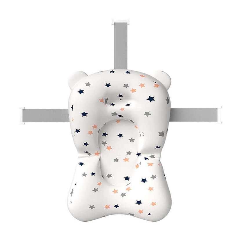 CHOK Baby Bath Pillow - Tub Cushion Quick Drying Mat for Bathing White Gypsophila NOT included tub