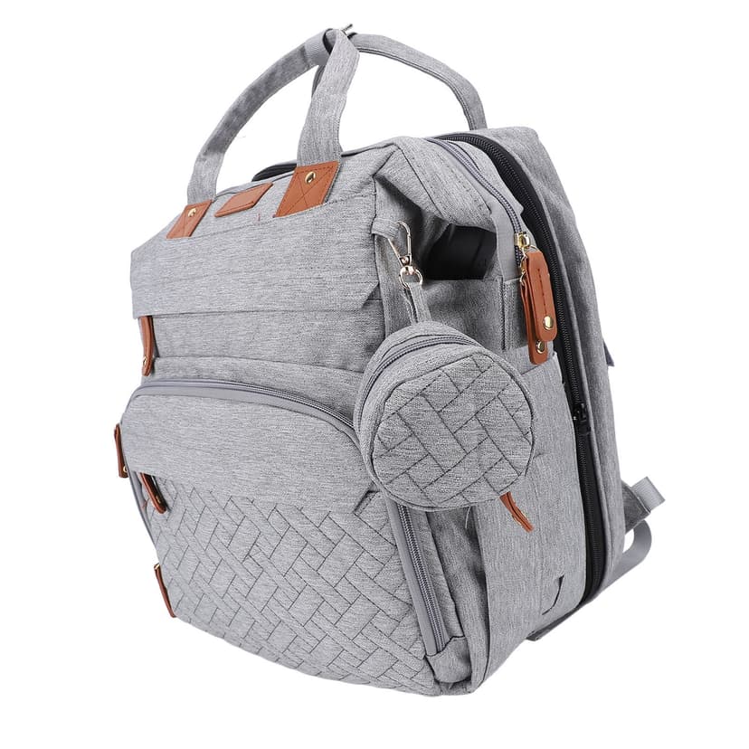 Diaper Bag Foldable Multifunctional Baby Diaper Backpack with USB Charging Port for Travel