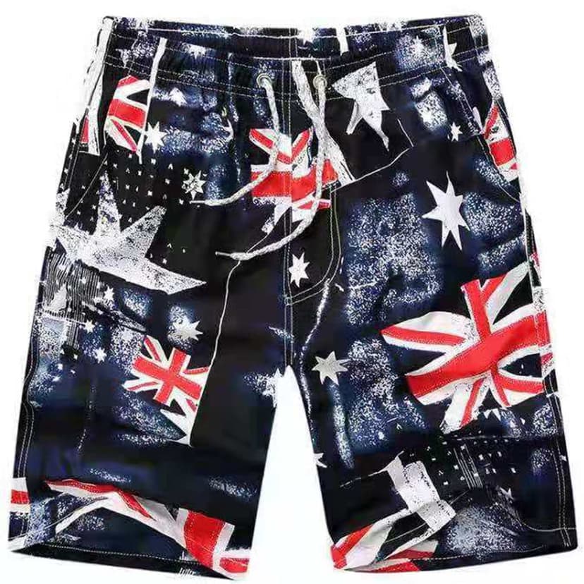 Kyusrd Summer Outdoor Patio Deals!Fast-drying Men's Color Shorts Swimming Beach Shorts Flower Surfboard Shorts Swi