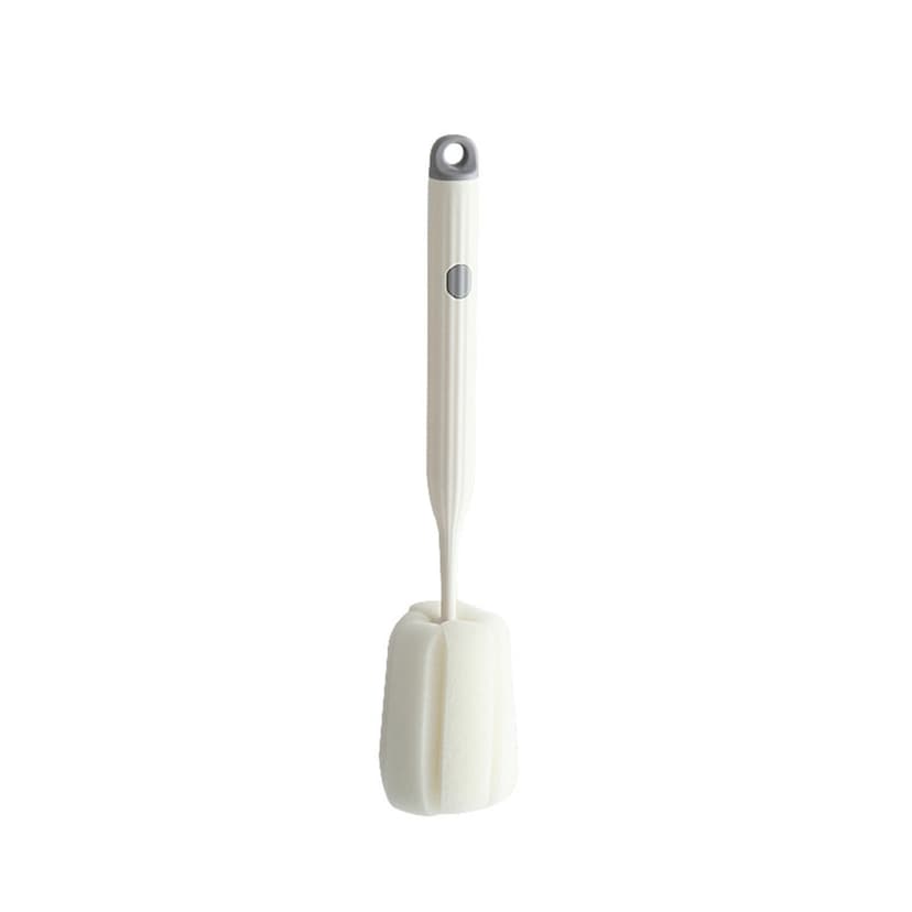 Soft Sponge Bottle Brush ABS Handle 360° Rotating Cleaner for Baby Bottle Cup Stain Remover Kitchen Tool