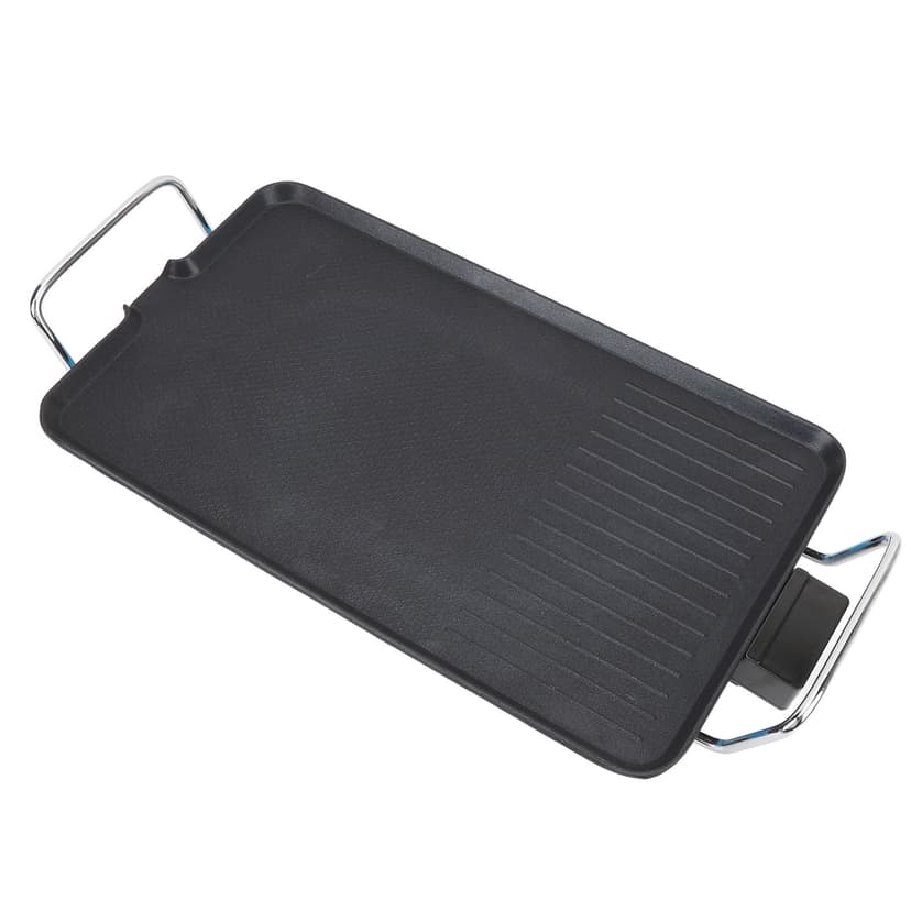 Electric Griddle, 15.75 X 9.45in Family Sized Smokeless Nonstick Large Electric Griddle Grill 5 Level Temperature Adjustable Multifunctional Griddle for Indoor BBQ Meat Vegetables