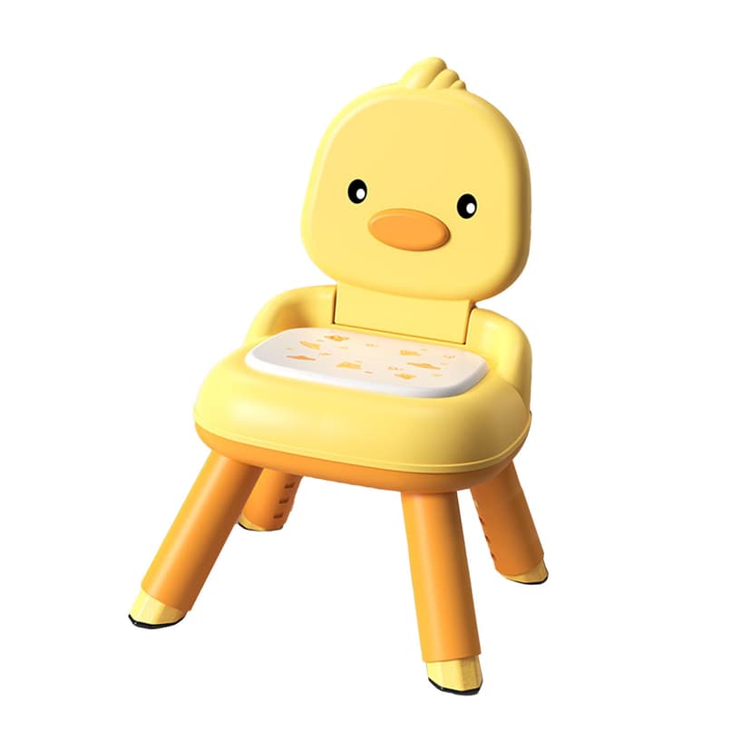 Kids Dining Chair, Cartoon Baby Stool Chair Foldable Backrest Adjustable Height Toddler