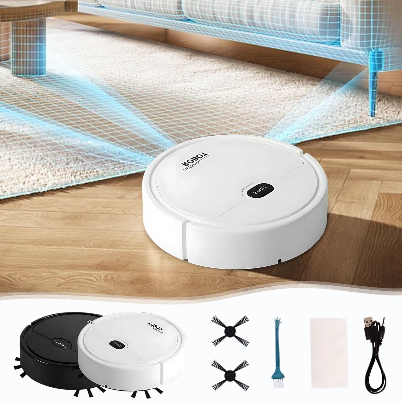 Bilqis Intelligent Robot Vacuum Cleaner, Household Cleaning and Sweeping Machine, Dragging Integrated Vacuum Cleaner for Home Cleaning