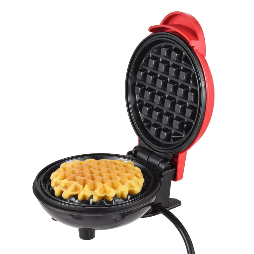 Riwcyla Grill Machine Waffle Maker Electirc Round Griddle Sandwich Eggs Multifunctional Heating Panini Bread Poratble for Indoor Use