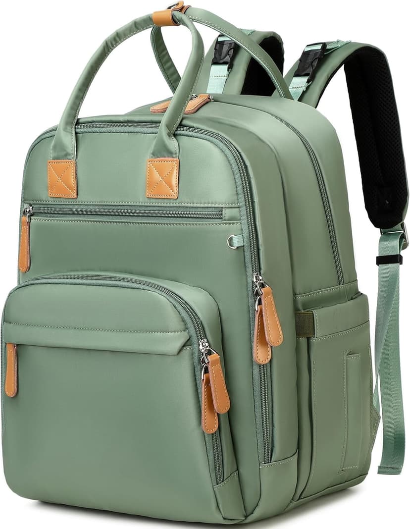 TEMOGU-18 Pockets Diaper Bag Backpack with Waterproof Pockets and Stroller Buckle, Convertible Tote Bag